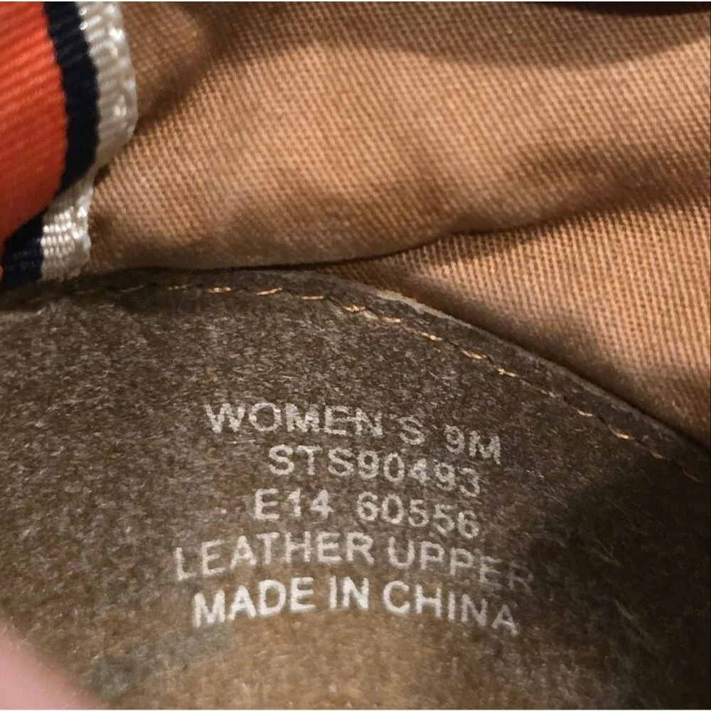 Sperry Harlow Burnished Leather Wedge Bootie in Cognac Brown 9